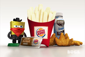 burger king apple fries spongebob fried grilled nuggets milk caramel sauce frypod